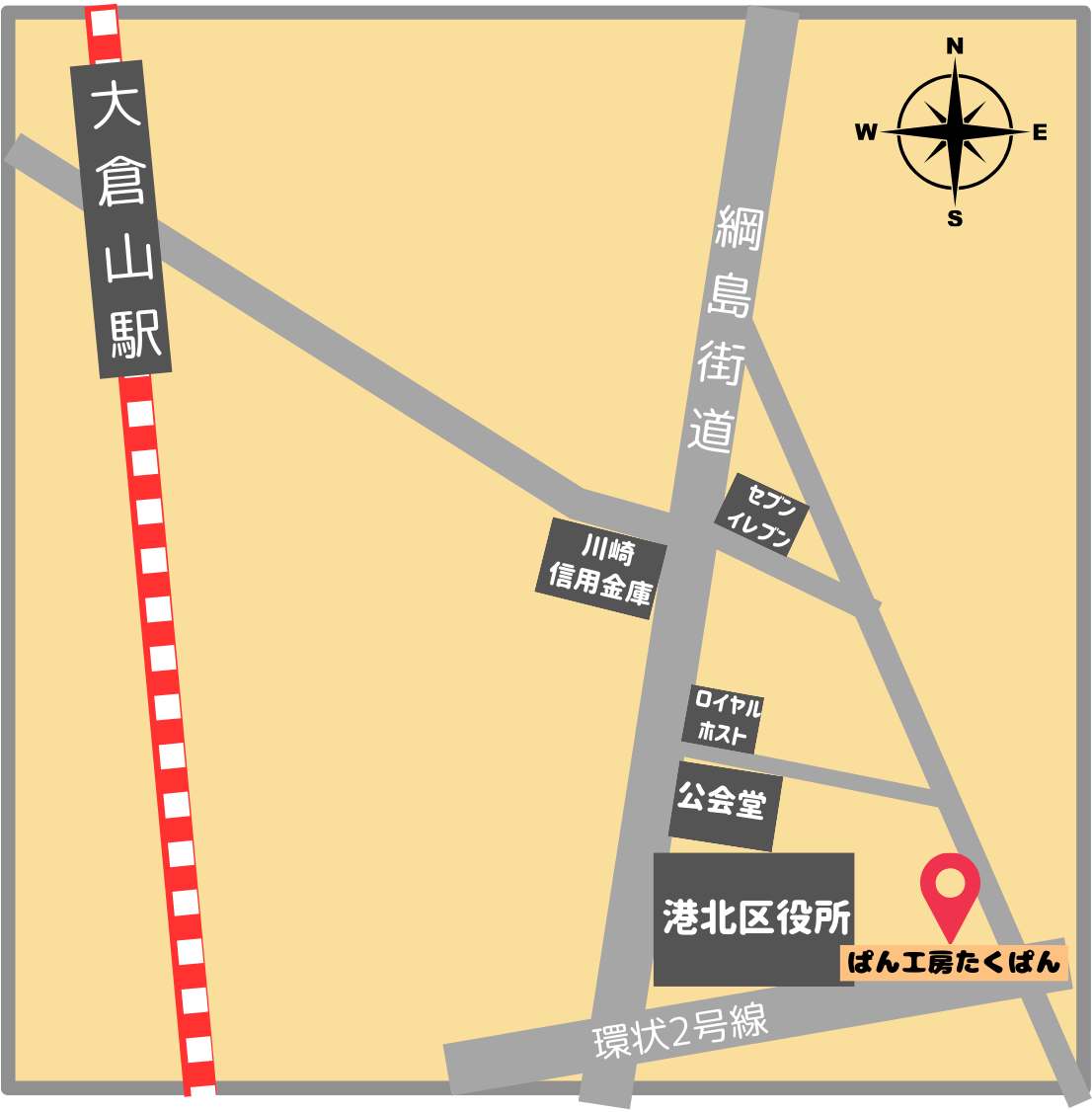 たくぱん店舗地図